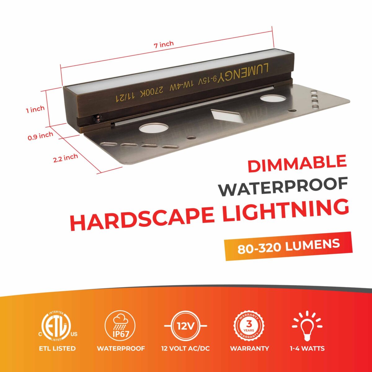 Waterproof Hardscape Light - Compact Design