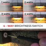 Solid Brass Dimmable Hardscape Lights - 1W to 4W