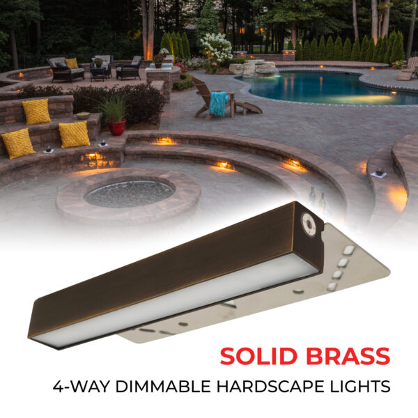 Flexible Solid Brass Dimmable Hardscape Lights