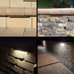 Street atmosphere with Slim 3W Brass Hardscape Lights