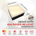 Lumengy Paver Light 4x4 Inch showing its length, width, and height
