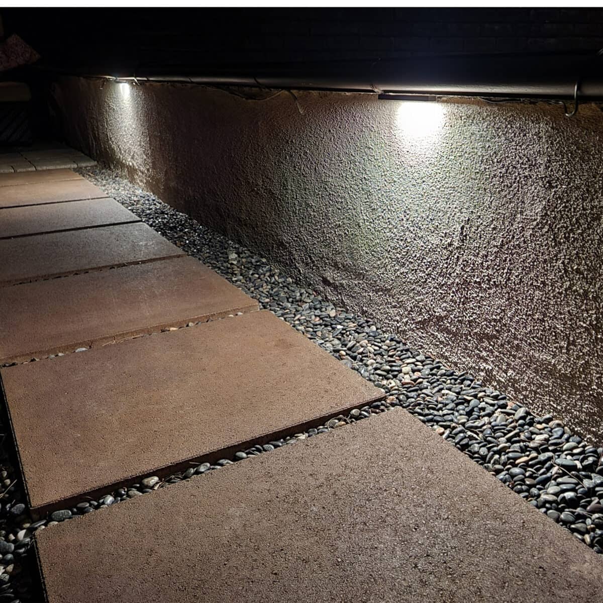 Illuminated Walking Steps with Hardscape Lights