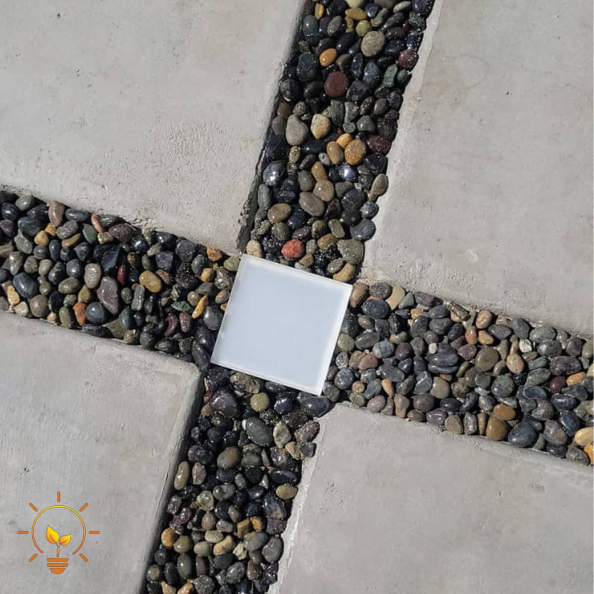 Decorative Paver Light in Natural Gravel Setting