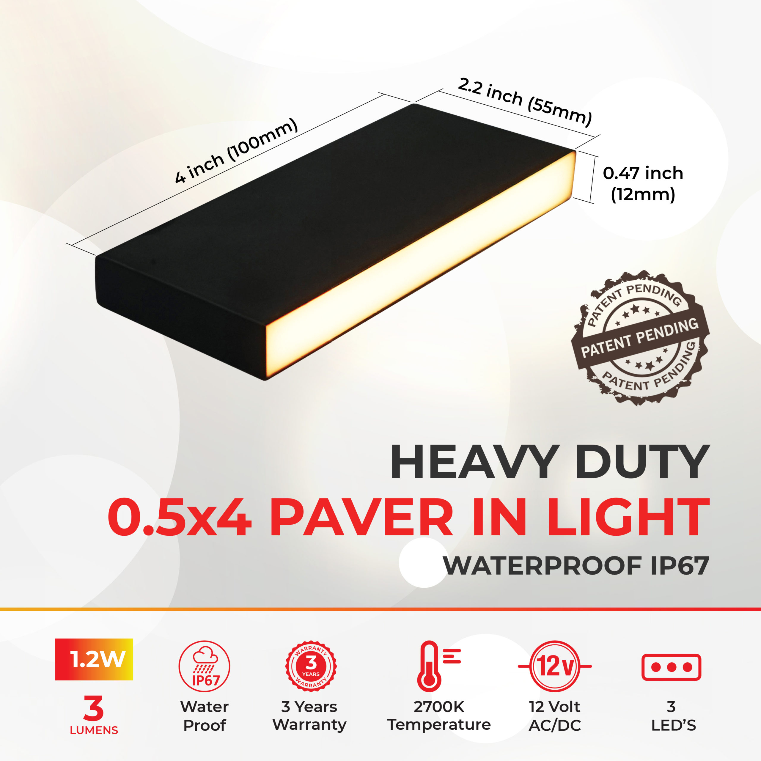 4 inch/0.5w LED Ambiance Hardscape Paver Step Light - Lumengy