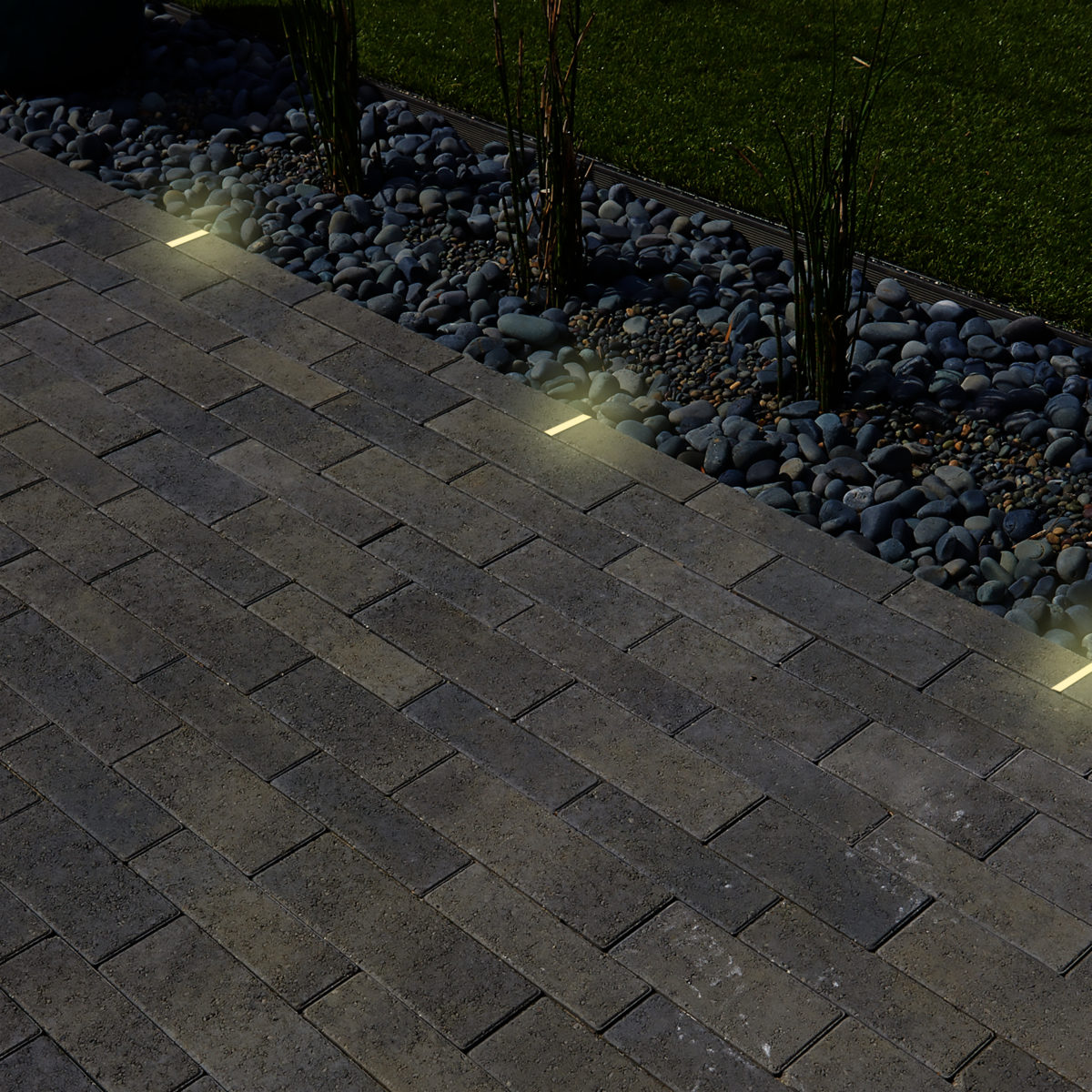 Lumengy Paver Lights Illuminating Walkway - Outdoor Path Lighting