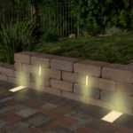 Paver Lights Enhancing Outdoor View