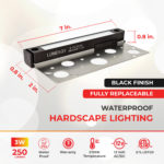 Dimensions of 7 Inch 3W LED Hardscape Light