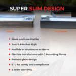 LUMENGY LED Super Slim Solid Brass Hardscape lights, For Retaining Walls, Paver Steps & Ceiling (6-Pack)