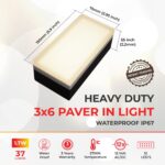 Waterproof 3x6 Paver Lights - Dimensions