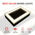 Paver Solar Light Features - Waterproof, 20-Hour Lighting, and More