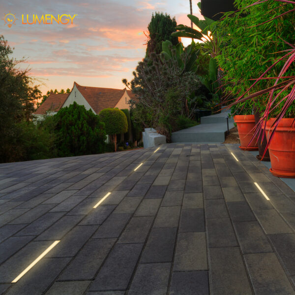 Landscape scene with Lumengy paver lights