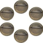 Dimmable Half Moon Deck Light For Low Voltage Landscape Lighting 4-Way Brightness 1w-4w, Solid Brass (6-Pack)