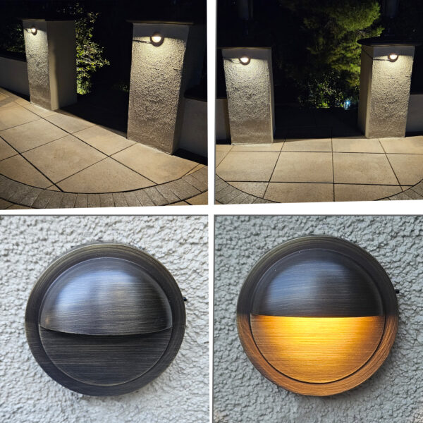 Sumaote 12V Low Voltage LED Deck Lights Kit, 6 Pcs Φ1.38in Half Moon  Recessed Outdoor Step Lighting IP67 Waterproof Landscape Lights for Yard  Garden