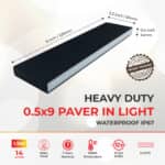 Lumengy Paver Light 0.5x9 5000K 2-pack offers sleek and efficient lighting for outdoor spaces.