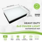 Paver Light 6×9 Inch, 5000K Brick Lighting For Pavers, Driveway, Pathway Patio, & Garden, 12V Waterproof IP67, Drive-Over Rated - Image 3