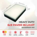 Lumengy Paver Light 6x9 Dimensions - 5.82" X 8.85" - Waterproof IP67