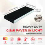 Lumengy Paver Light 0.5x6 Inch - Dimensions 6.5 x 2.5 x 0.5 inches