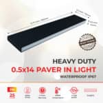 Waterproof Slim Paver Light - 0.5x14 Inch - IP67