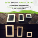 6-Pack Solar Paver Light 4×4 inch, Up to 12 Hours of Continuous Lighting, Stainless Steel, Glare-Free for Driveways & Garden, Waterproof & Drive-Over - Image 8