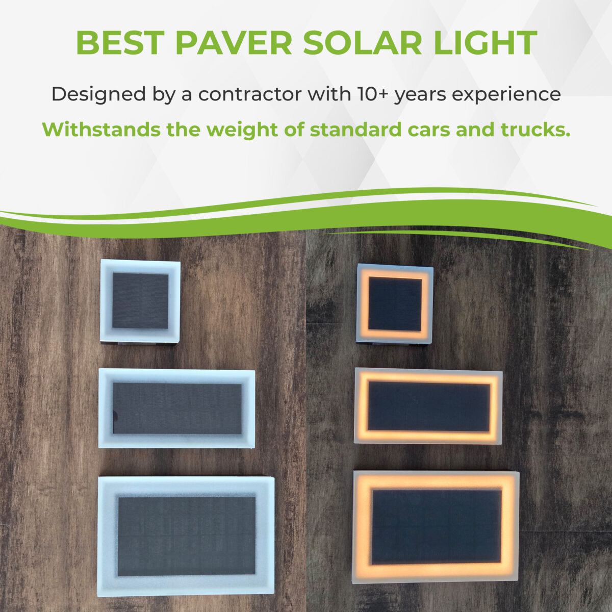 6-Pack Solar Paver Light 4×4 inch, Up to 12 Hours of Continuous Lighting, Stainless Steel, Glare-Free for Driveways & Garden, Waterproof & Drive-Over - Image 11