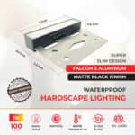Lumengy Super Slim Hardscape Lights, 3-inch, available in a 2-pack, offer a sleek and efficient lighting solution for outdoor hardscapes.