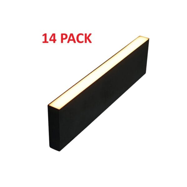 14-Pack Paver Light Slim 0.5x8 Inch Glare-Free Brick Lighting For Pavers, Walls, Driveway, Pathway & Garden, 2700K 12V Waterproof, Drive-Over Rated
