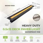 Lumengy Paver Deck Light 05x12 Brown - Stylish and Durable Outdoor Lighting