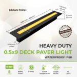 Lumengy Paver Deck Lights 05x9 Brown M - Stylish and Durable Outdoor Lighting