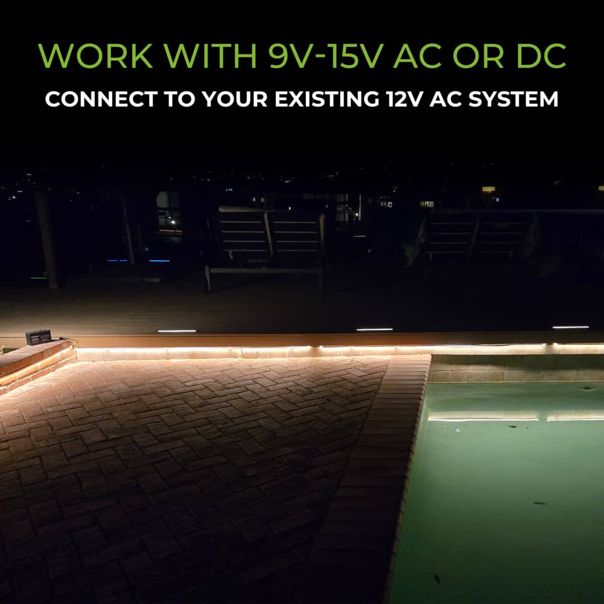 Work with 9V-15V AC or DC - Seamlessly Connect to Existing 12V AC Systems