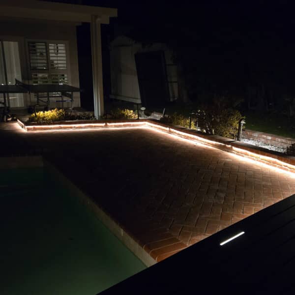 Outdoor Hardscape Neon LED Strip Light - 12V AC/DC, IP67 Waterproof, 6 Feet, 2700K Warm White