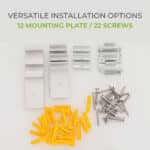 Versatile Installation Options - 12 Mounting Plate with 22 Screws for Flexible and Secure Lighting