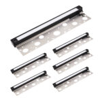 12 inch LED Hardscape Light, 1-4 Watts Dimmable, Easy Replaceable Feature, 3 Mounting Plates For Retaining Walls & Outdoor Paver Steps Lighting, 50K Hours Lifespan, Black Finish (6-pack)