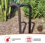 3W LED Landscape Bollard Path Light, Modern Curved Design, 12V Low Voltage, IP67 Waterproof, for Pathways, Driveways and Walkways, Brown Finish (4 Pack) - Image 9