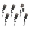 LED In-Ground Pavers Ambiance Lights, Ring Light Effect. Ideal for Decks, Driveways, Patios, Brown Color, 6-Pack