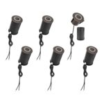 LED In-Ground Pavers Ambiance Lights, Ring Light Effect. Ideal for Decks, Driveways, Patios, Brown Color, 6-Pack