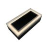 Solar Paver Light 4×8 inch, 2700K Warm White, Up to 12 Hours of Continuous Lighting, Stainless Steel, Glare-Free for Driveways & Garden, Waterproof & Drive-Over