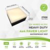 Paver Light 4×4 Inch, 2700K Brick Lighting For Pavers, Driveway, Pathway Patio, & Garden, 12V Waterproof IP67, Drive-Over Rated - Image 2