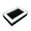 Solar Paver Light 6×9 inch, 5000K Up to 12 Hours of Continuous Lighting, Stainless Steel, Glare-Free for Driveways & Garden, Waterproof & Drive-Over