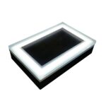 Solar Paver Light 6×9 inch, 5000K Up to 12 Hours of Continuous Lighting, Stainless Steel, Glare-Free for Driveways & Garden, Waterproof & Drive-Over