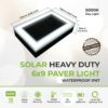 Solar Paver Light 6×9 inch, 5000K Up to 12 Hours of Continuous Lighting, Stainless Steel, Glare-Free for Driveways & Garden, Waterproof & Drive-Over - Image 3