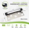 7 inch LED Hardscape Light, 1-3 Watts Dimmable, 2700K, Easy Replaceable Feature, 3 Mounting Plates For Retaining Walls & Outdoor Paver Steps Lighting, 50K Hours Lifespan, Black Finish (6-pack) - Image 2