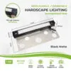 7 inch LED Hardscape Light, 1-3 Watts Dimmable, 2700K, Easy Replaceable Feature, 3 Mounting Plates For Retaining Walls & Outdoor Paver Steps Lighting, 50K Hours Lifespan, Black Finish (6-pack) - Image 2