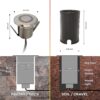 LED In-Ground Pavers Ambiance Lights, Ring Light Effect. Ideal for Decks, Driveways, Patios, Stainless Steel Color, 6-Pack - Image 13