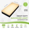Paver Light 6x12 Inch, 2700K Brick Lighting For Pavers, Driveway, Pathway Patio, & Garden, 12V Waterproof IP67, Drive-Over Rated - Image 2