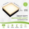 Paver Light 6×6 Inch, 2700K Brick Lighting For Pavers, Driveway, Pathway Patio, & Garden, 12V Waterproof IP67, Drive-Over Rated - Image 2