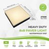 Paver Light 8×8 Inch, 2700K Brick Lighting For Pavers, Driveway, Pathway Patio, & Garden, 12V Waterproof IP67, Drive-Over Rated - Image 2