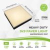 Paver Light 9×9 Inch, 2700K Brick Lighting For Pavers, Driveway, Pathway Patio, & Garden, 12V Waterproof IP67, Drive-Over Rated - Image 2