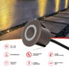 LED In-Ground Pavers Ambiance Lights, Ring Light Effect. Ideal for Decks, Driveways, Patios, Brown Color, 6-Pack - Image 9