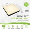 Paver Light 12×12 Inch, 2700K Brick Lighting For Pavers, Driveway, Pathway Patio, & Garden, 12V Waterproof IP67, Drive-Over Rated - Image 3