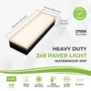 Paver Light 3×8 Inch, 2700K Brick Lighting For Pavers, Driveway, Pathway Patio, & Garden, 12V Waterproof IP67, Drive-Over Rated - Image 2